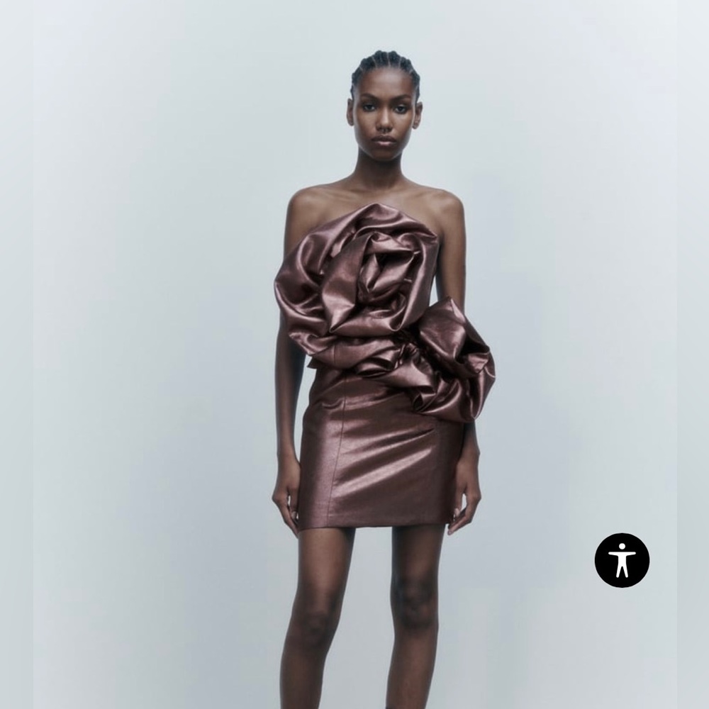 Purple Chrome Flower Dress (XS)